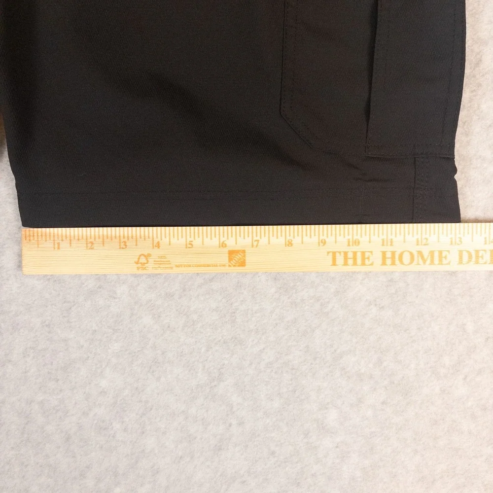Lee Mens Black Cargo Shorts Size 42 Solid Casual Outdoor Utility Pockets